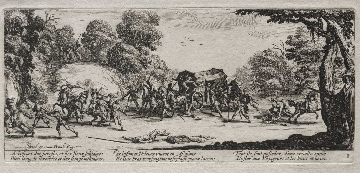 The Miseries of War: Highway Robbery, 1633. od Jacques Callot