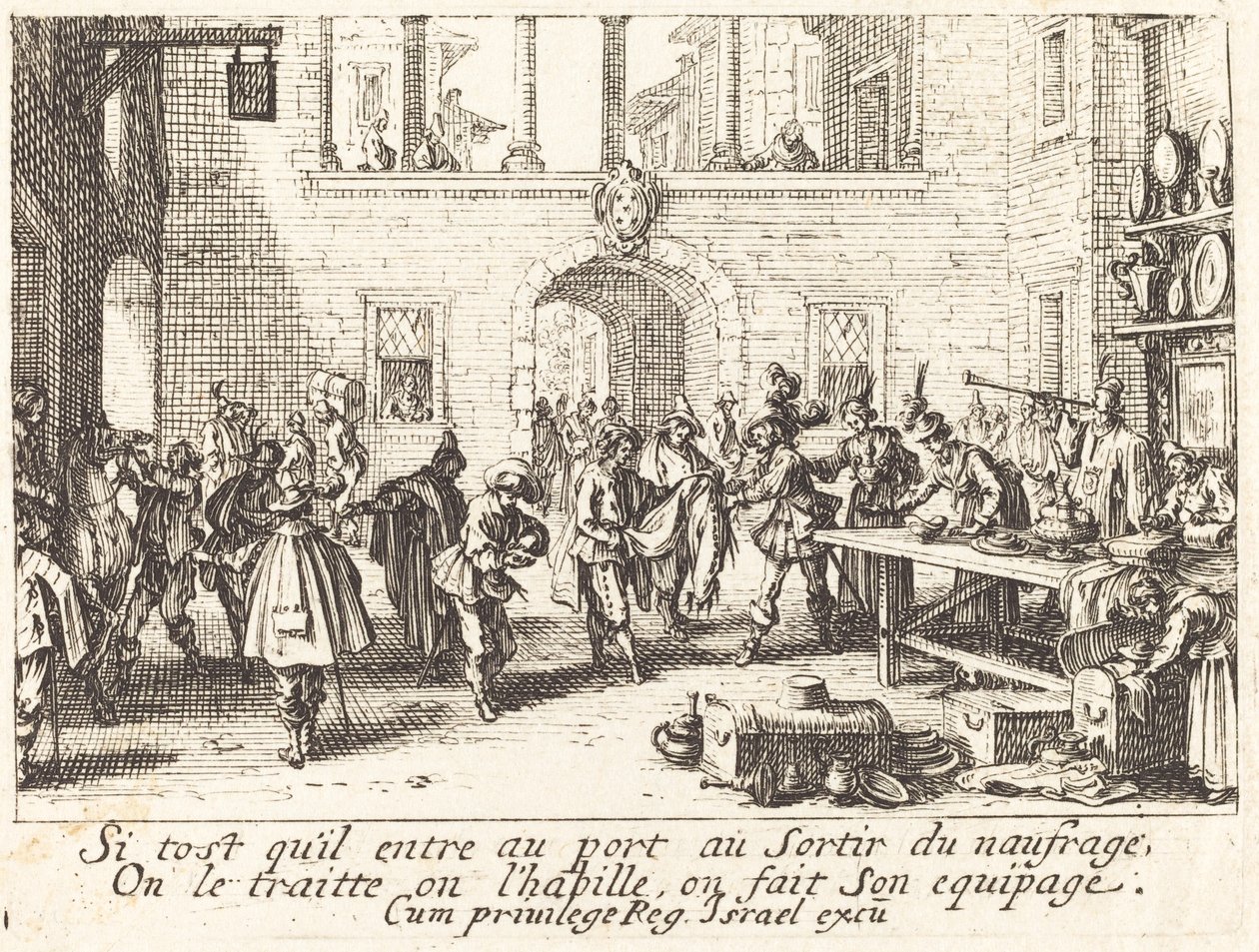 Rodiče udělují dárky, 1635. od Jacques Callot