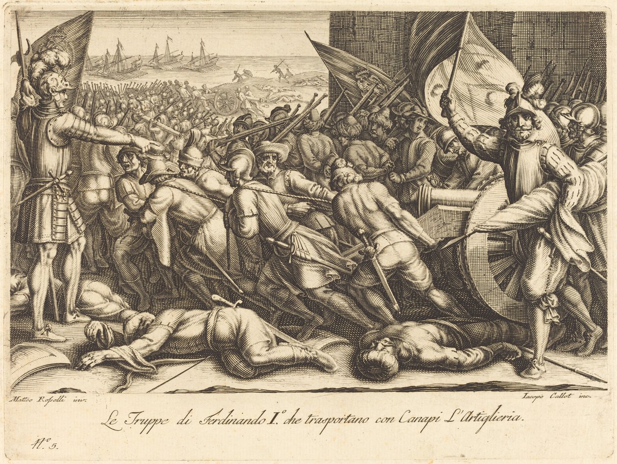 Znovu nalodění vojsk, c. 1614. od Jacques Callot
