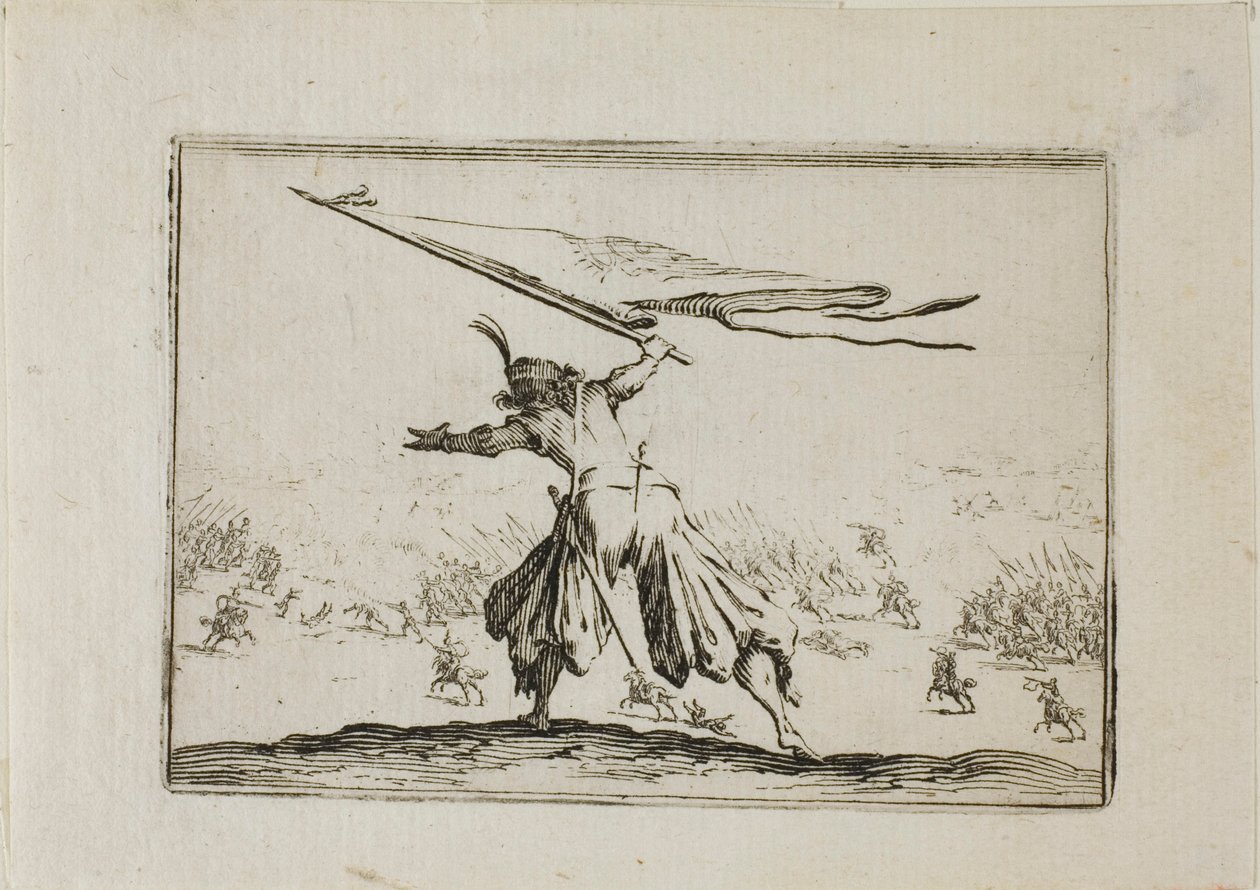 Standard-Bearer, od The Caprices od Jacques Callot