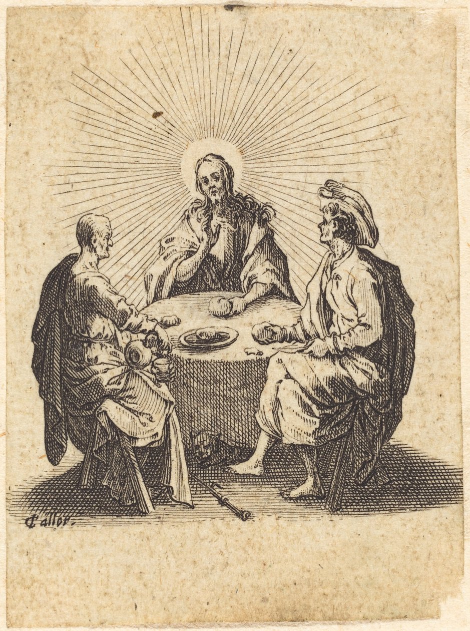 Večeře v Emauzích od Jacques Callot