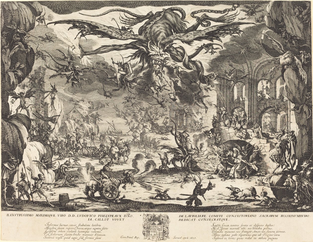 Pokušení svatého Antonína [druhá verze] od Jacques Callot