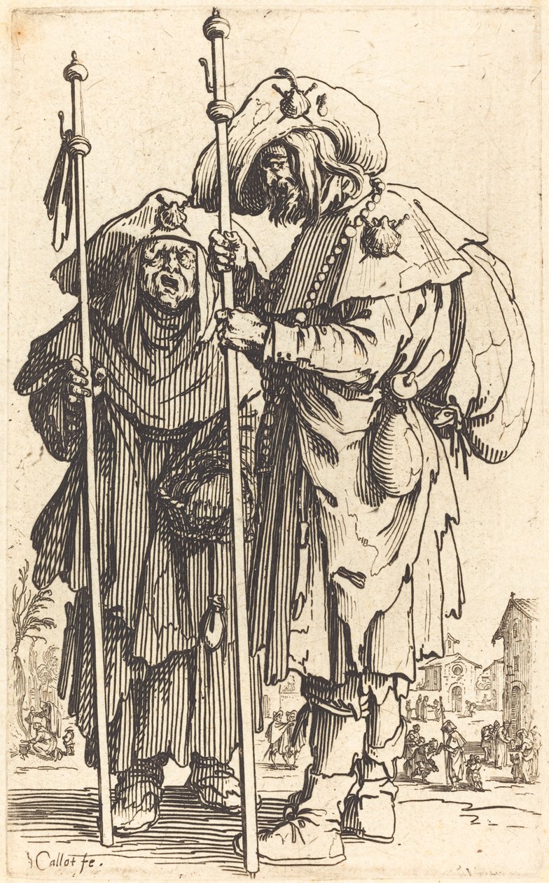 Dva poutníci od Jacques Callot