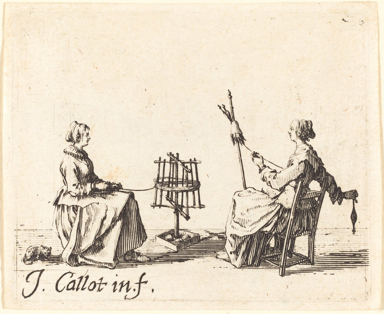 Navíječ a přadlák od Jacques Callot