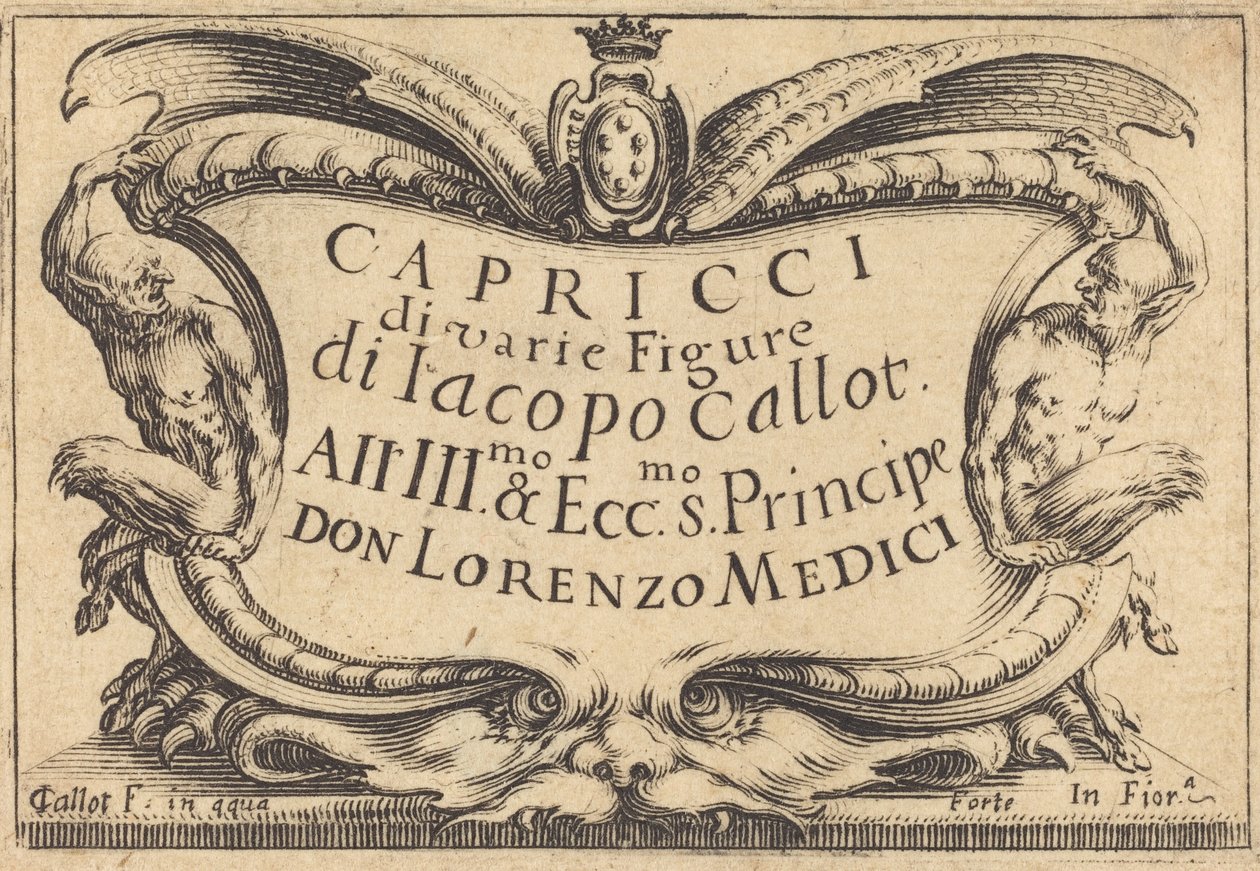 Titulní strana pro "The Capricci" od Jacques Callot