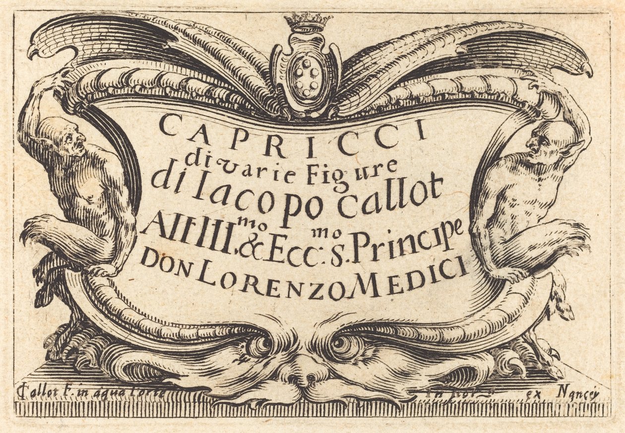 Titulní strana pro "The Capricci" od Jacques Callot