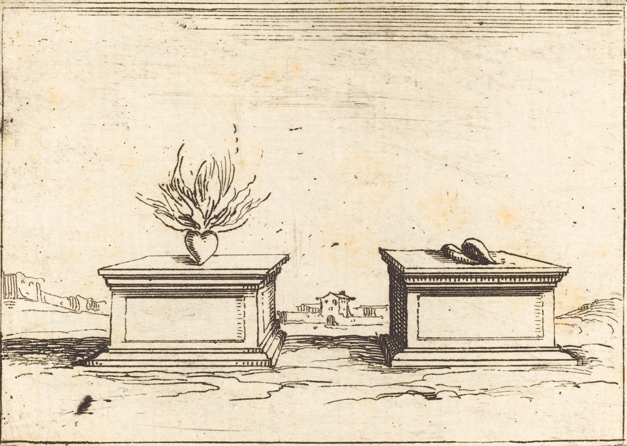 Dvě srdce, 1628. od Jacques Callot