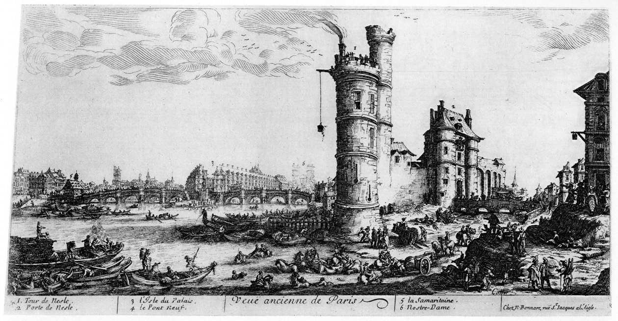 Starý pohled na Paříž, c1615-1635 1924 od Jacques Callot
