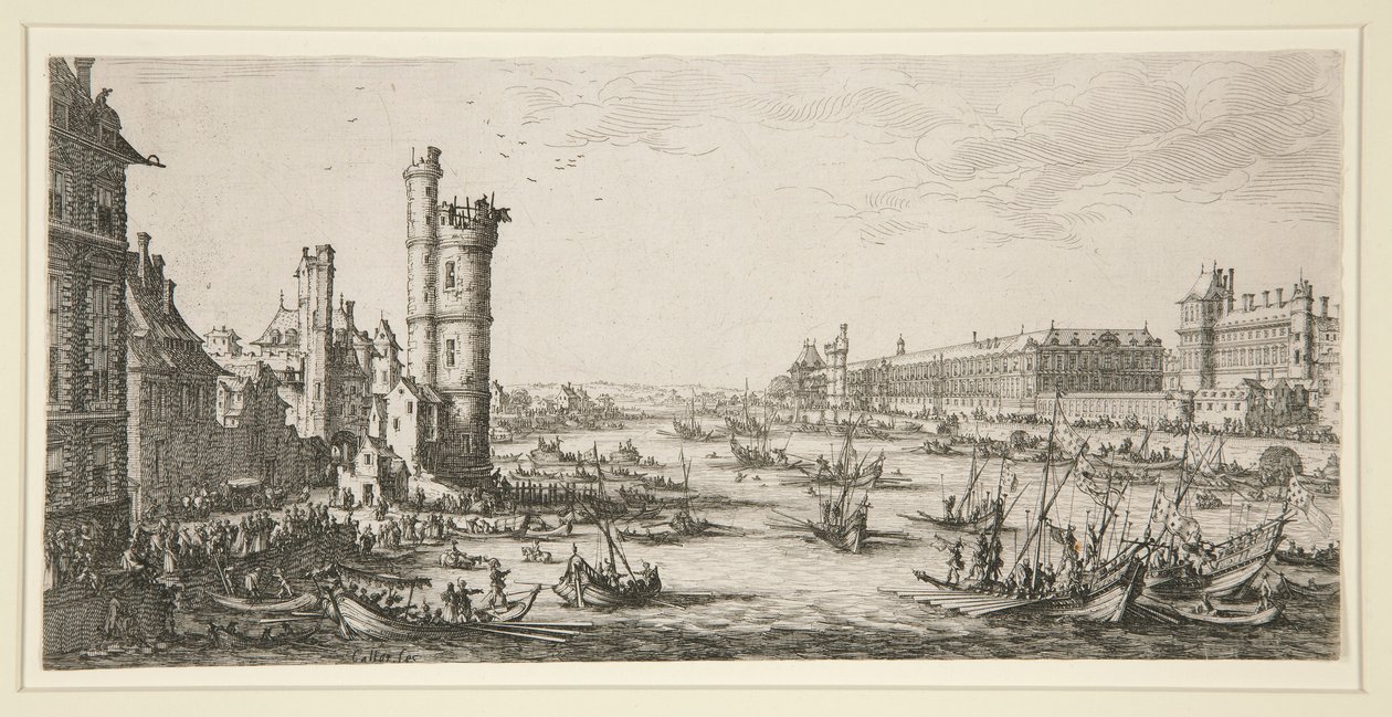 Pohled na Louvre od Jacques Callot