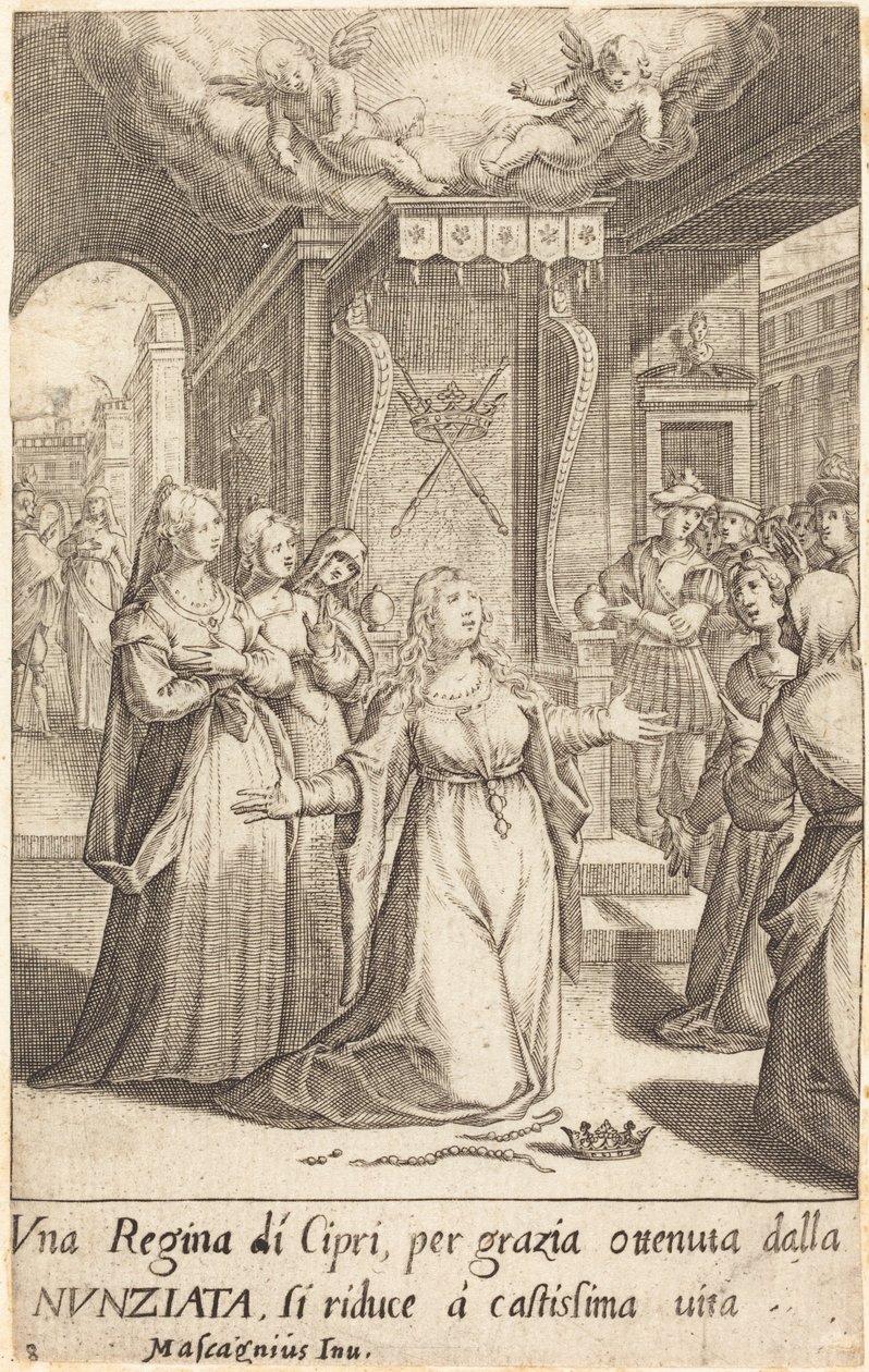 Kyperská královna od Jacques Callot after Donato Mascagni