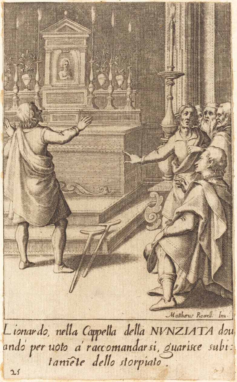 Lionardo od Jacques Callot after Matteo Rosselli