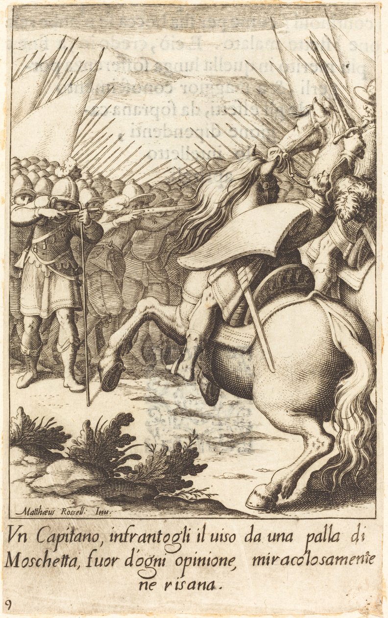 Kapitán od Jacques Callot after Matteo Rosselli