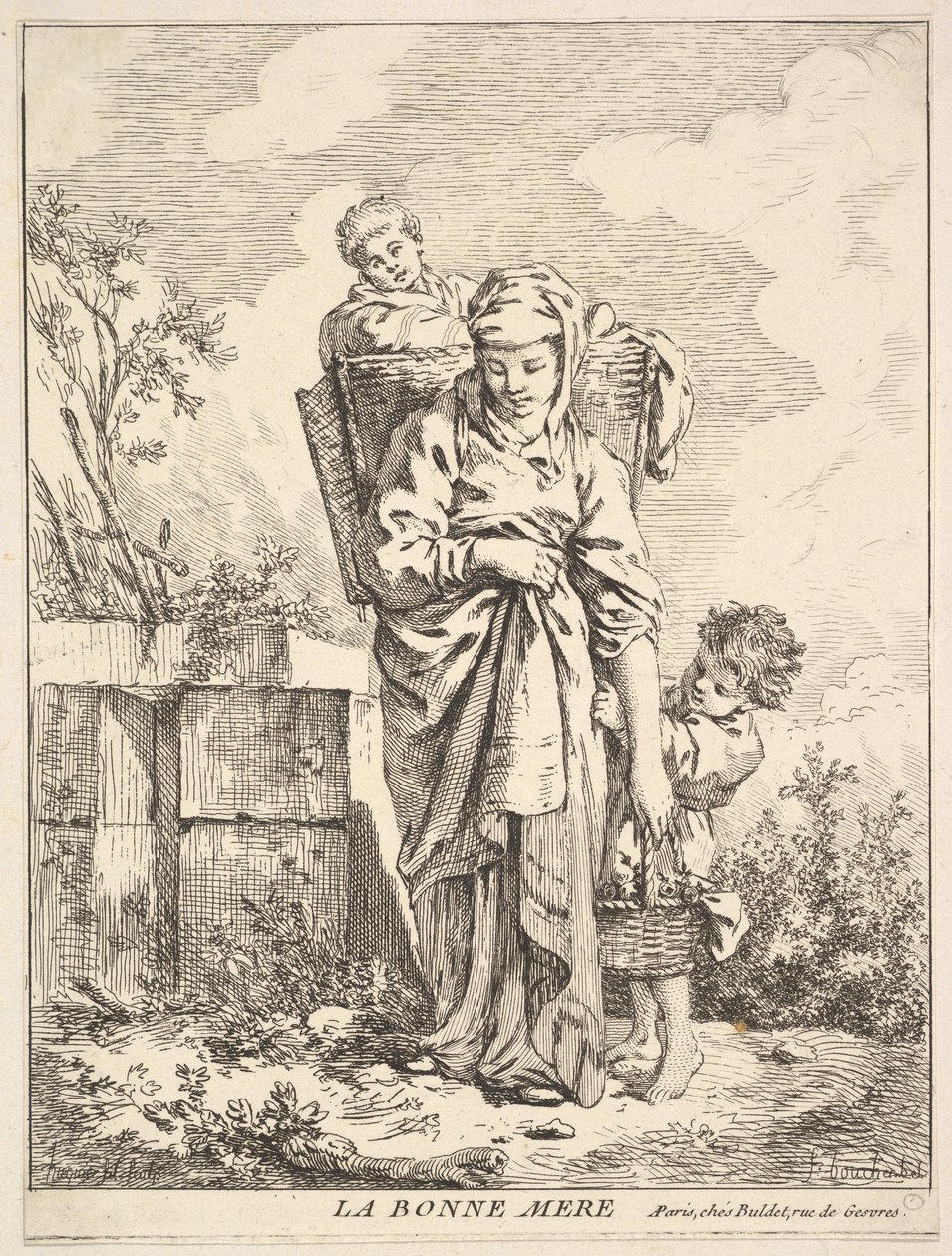 Dobrá matka, 18. století. od Jacques Gabriel Huquier