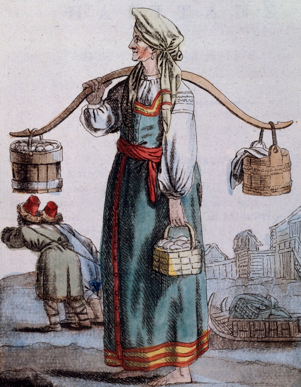 Prodejce vajec v Petrohradě od Jacques Grasset de Saint Sauveur