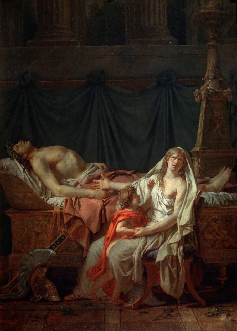 Andromache truchlí nad Hectorem, 1783. od Jacques Louis David