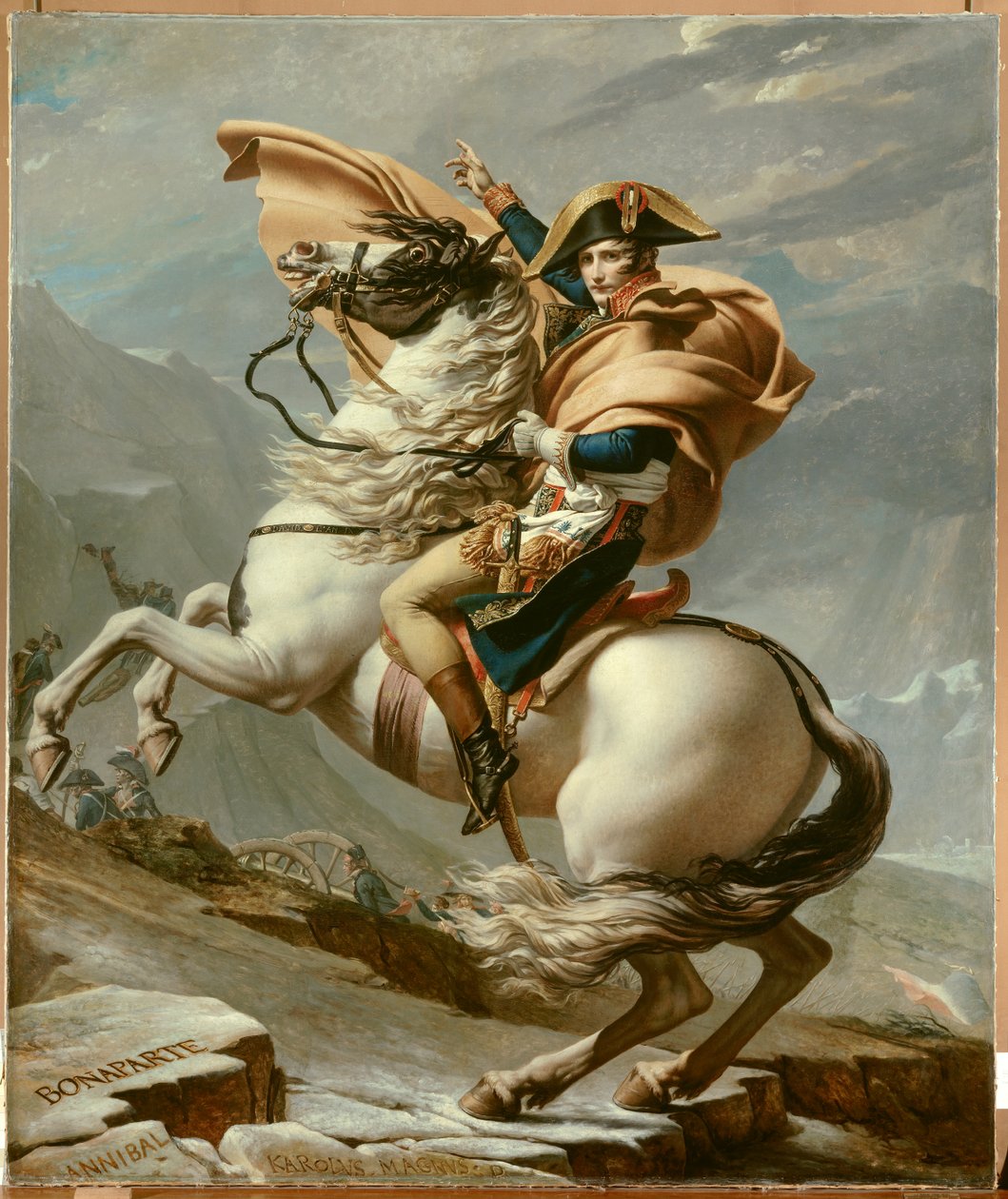 Napoleon ylittää Alpit od Jacques Louis David