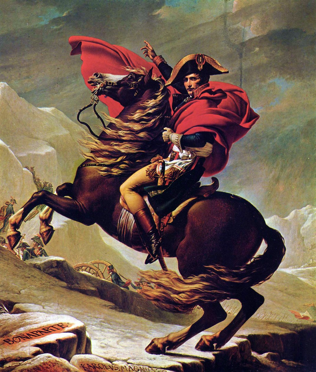 Napoleon Crossing the lps od Jacques Louis David