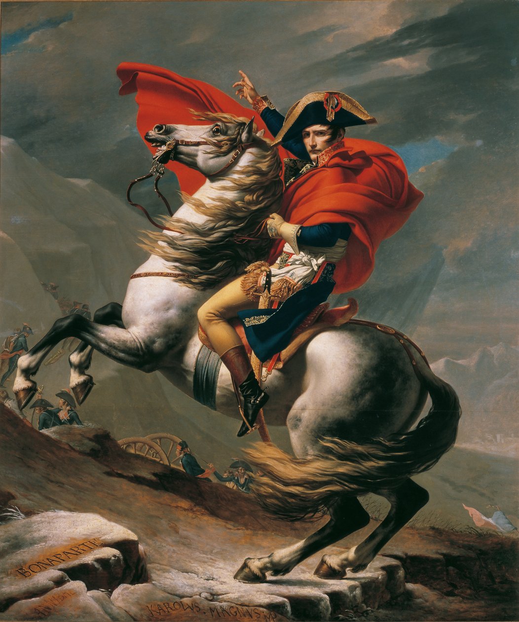 Napoleon na Velké St. Bernhard od Jacques Louis David