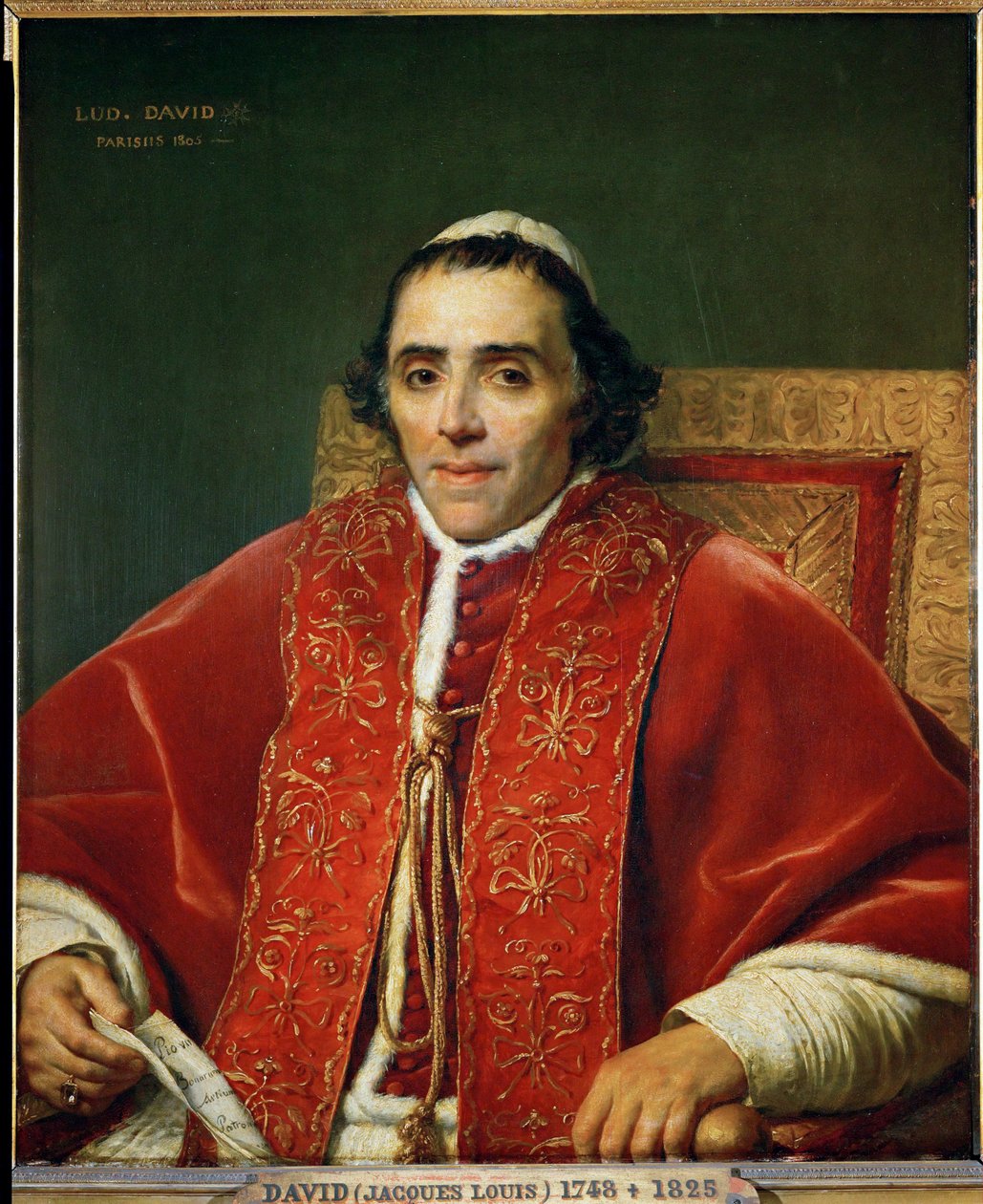 Papež Pius VII... od Jacques Louis David