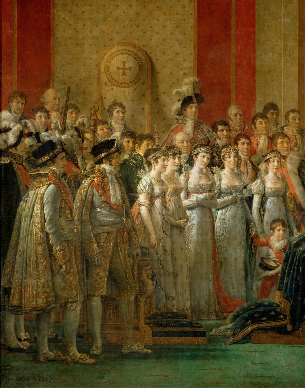 Napoleonova korunovace v Notre-Dame ... od Jacques Louis David