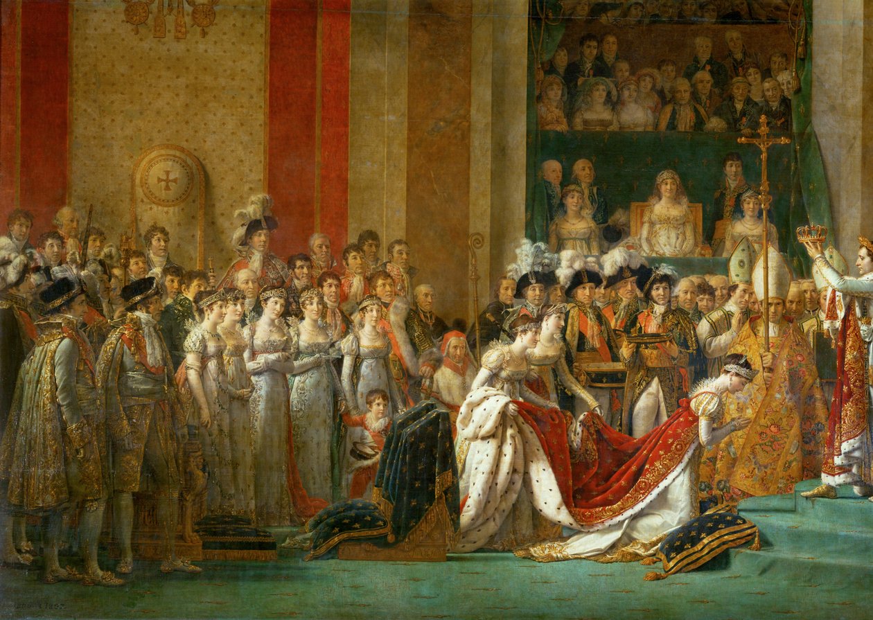 Napoleonova korunovace v Notre-Dame ... od Jacques Louis David