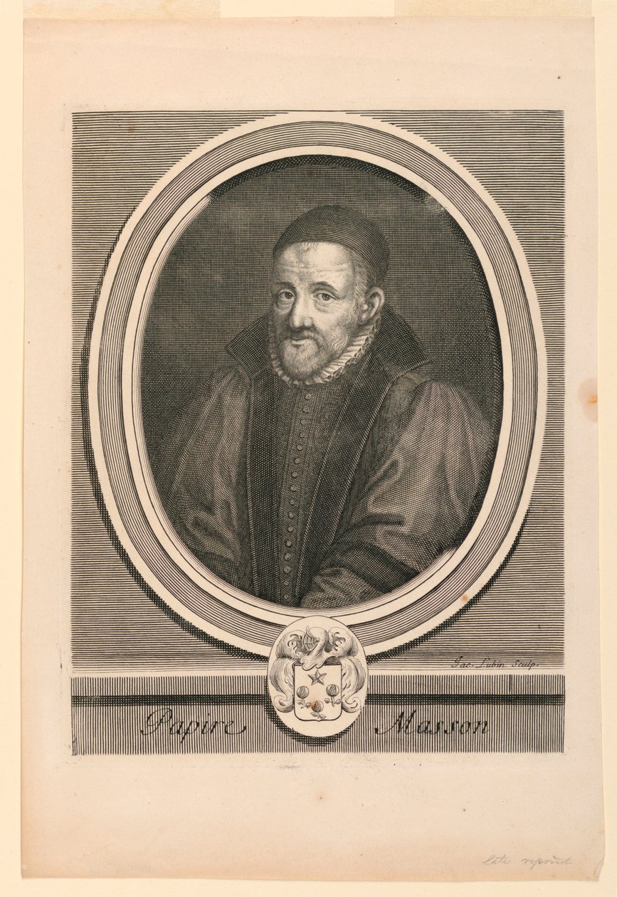 Portrét Papire Masson (1544-1611) od Jacques Lubin