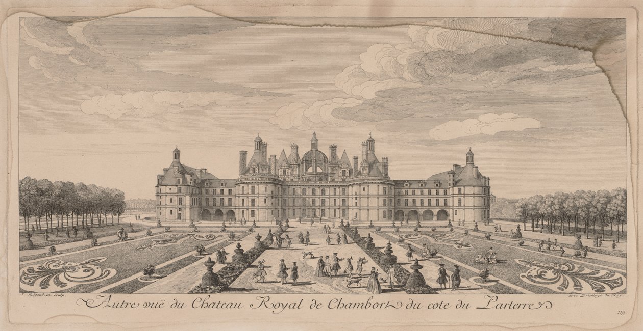Chateau Chambord ze zahrad. od Jacques Rigaud