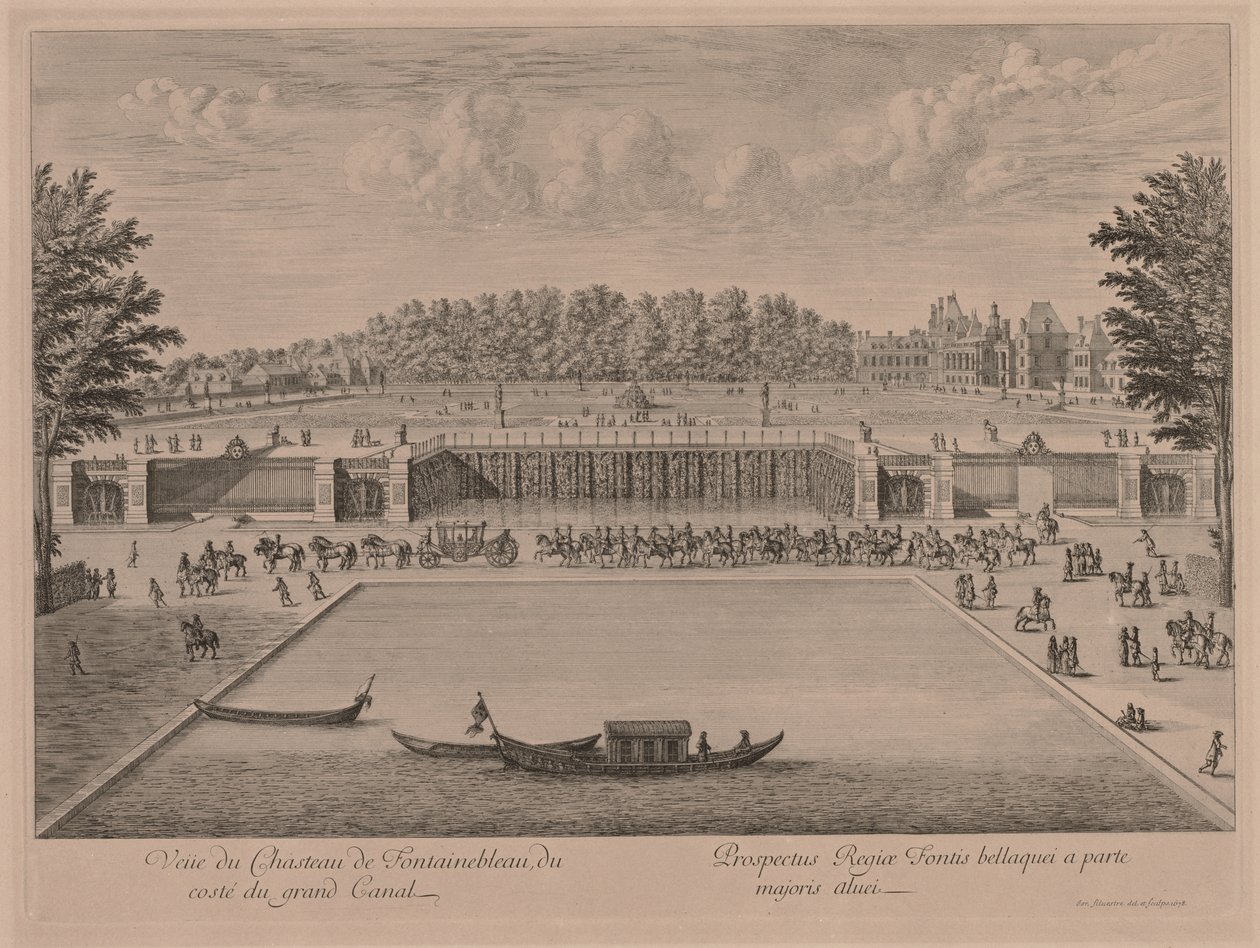Chateau Fontainebleau od Canal Grande od Jacques Rigaud