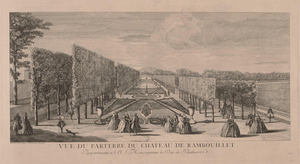 Květná zahrada zámku Rambouillet. od Jacques Rigaud