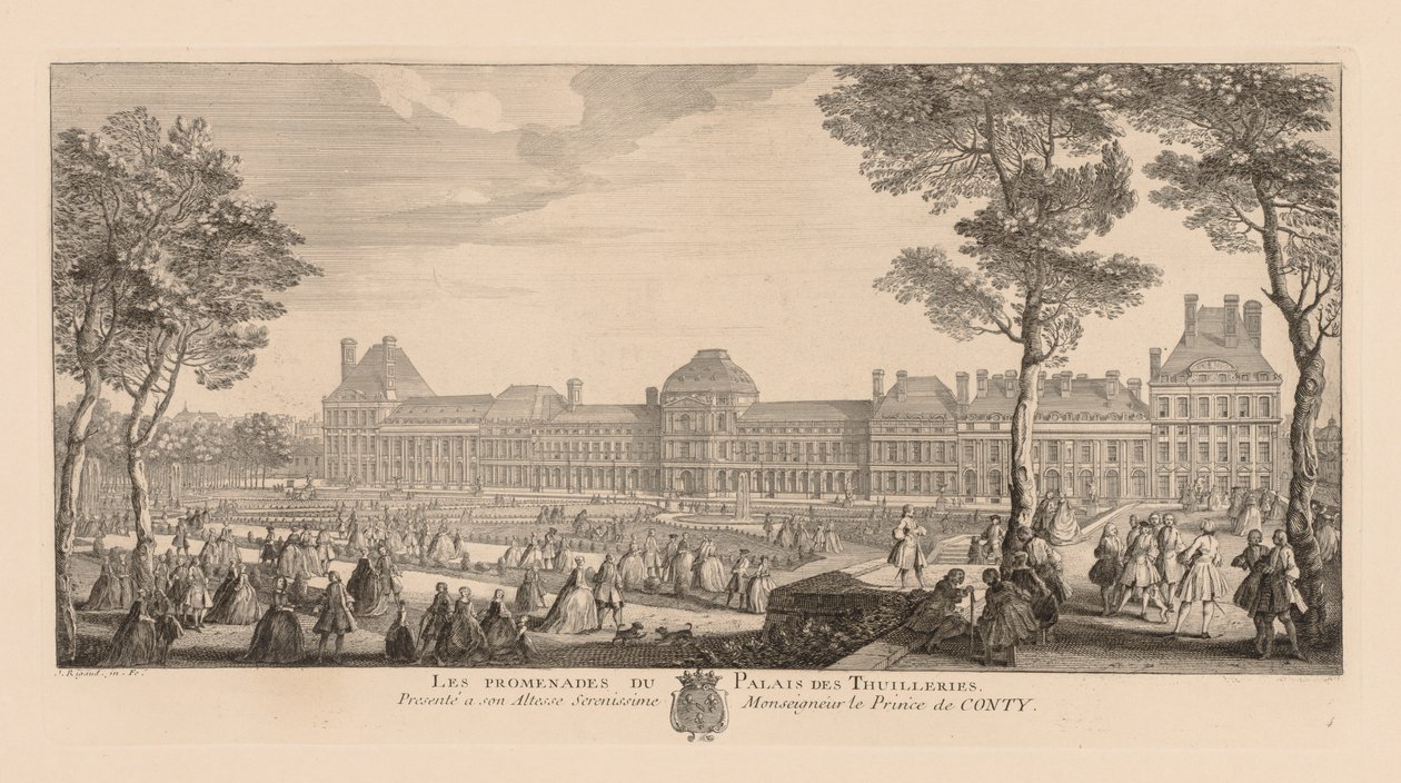 Promenády v Palais des Tuileries od Jacques Rigaud