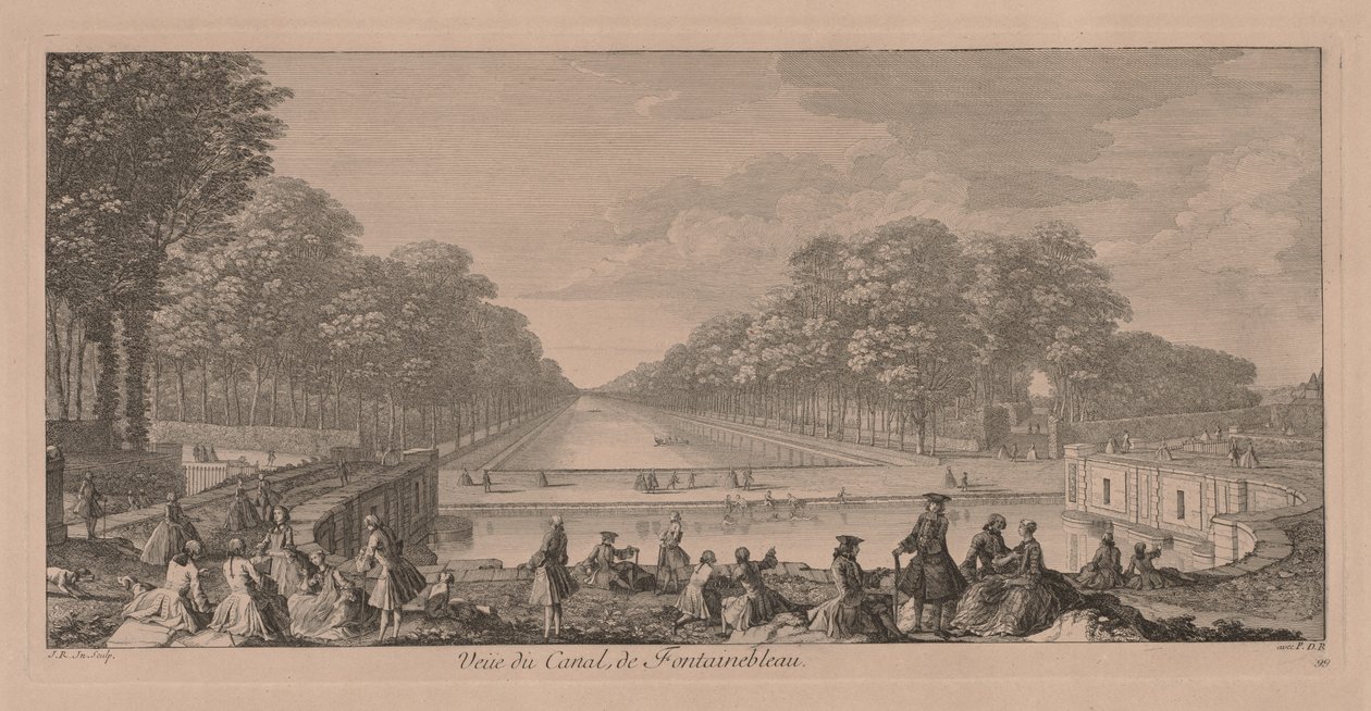 Kanál ve Fontainebleau. od Jacques Rigaud