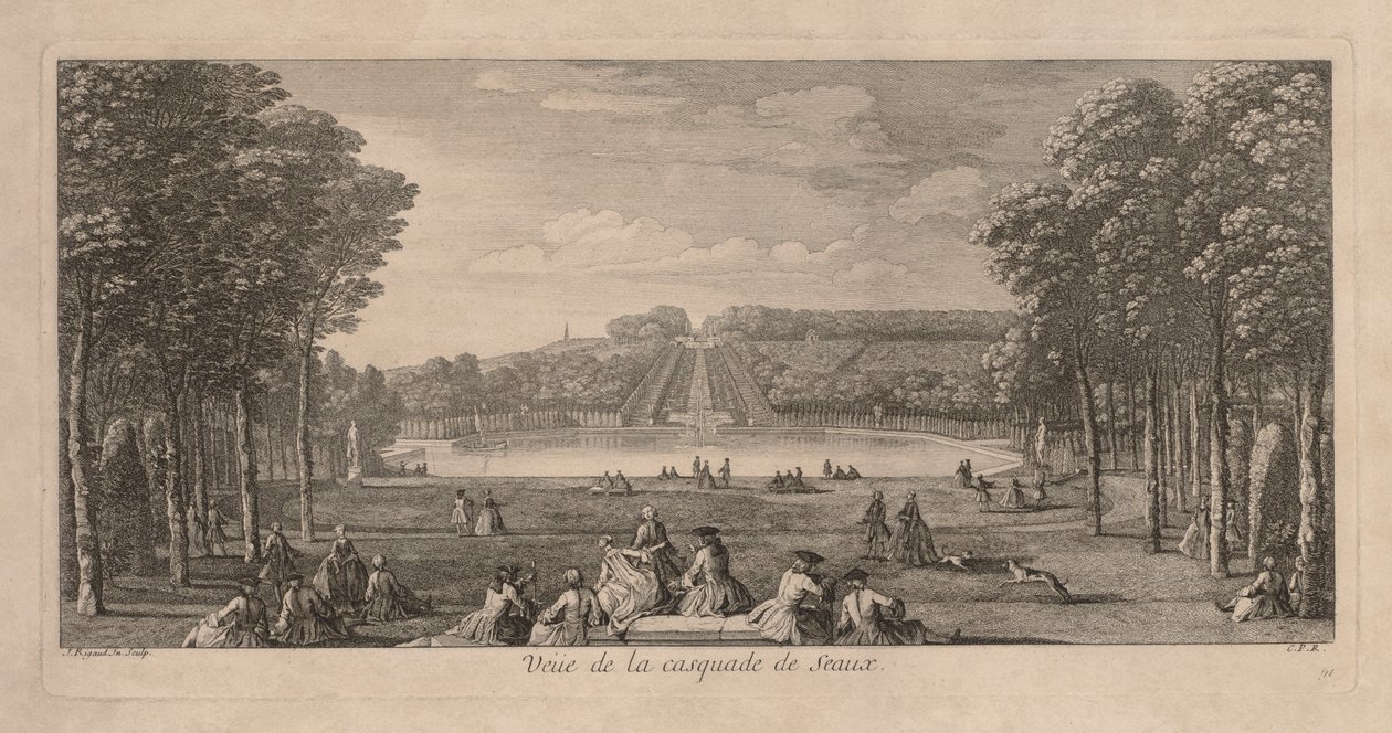 Pohled na Cascade de Seaux. od Jacques Rigaud