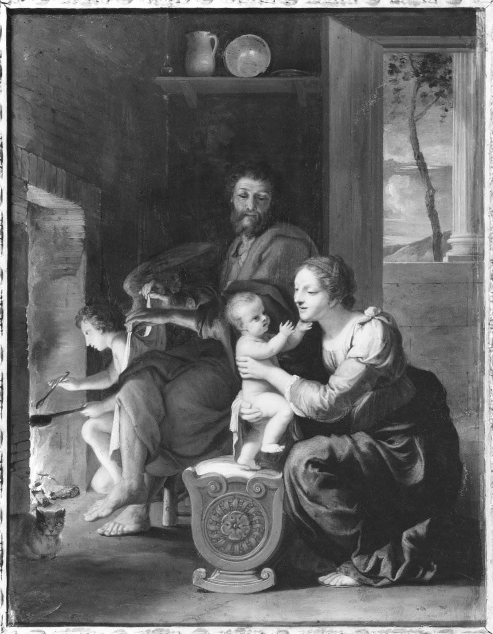Svatá rodina, po roce 1650 (olej na mědi) od Jacques Stella
