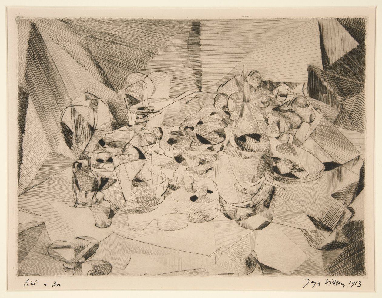 La table servie (Prostřený stůl) od Jacques Villon