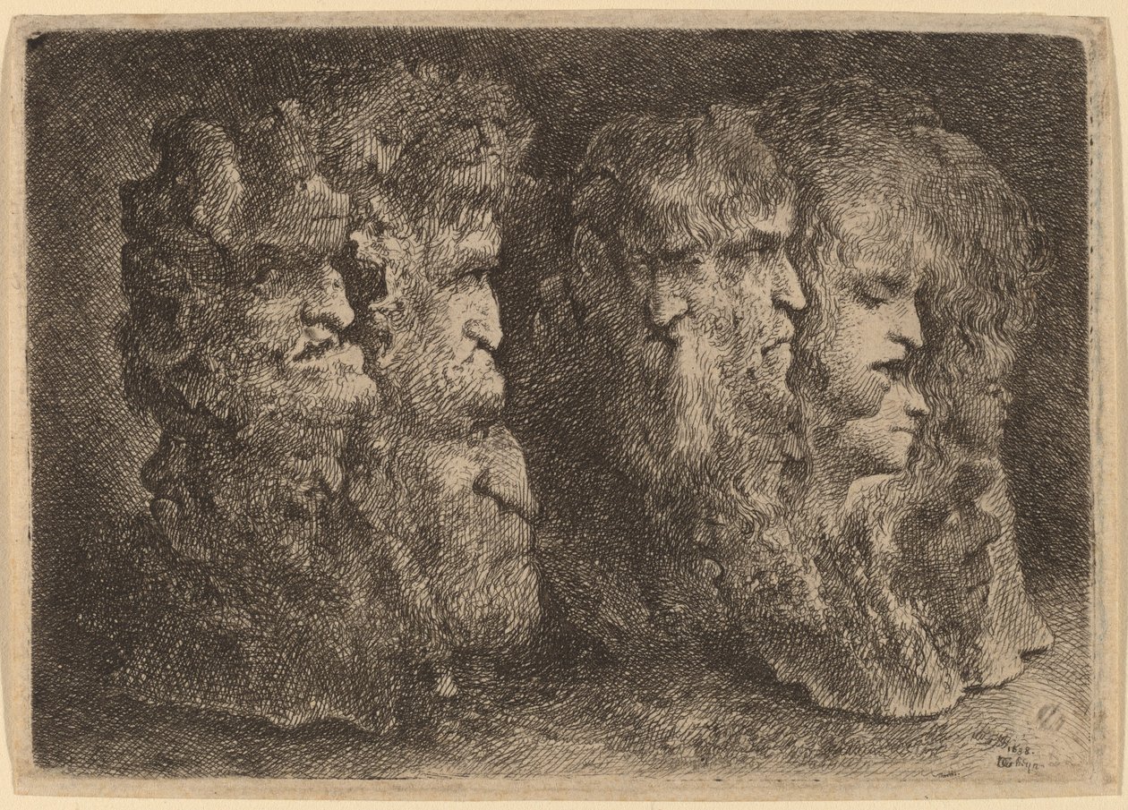 Groteskní hlavy od Jacques de Gheyn III