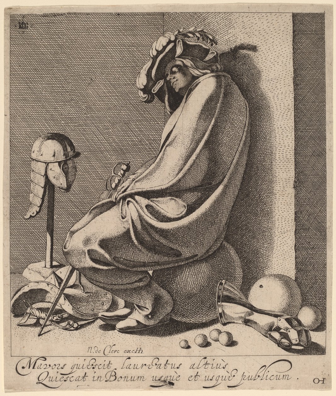 Mars spící od Jacques de Gheyn III