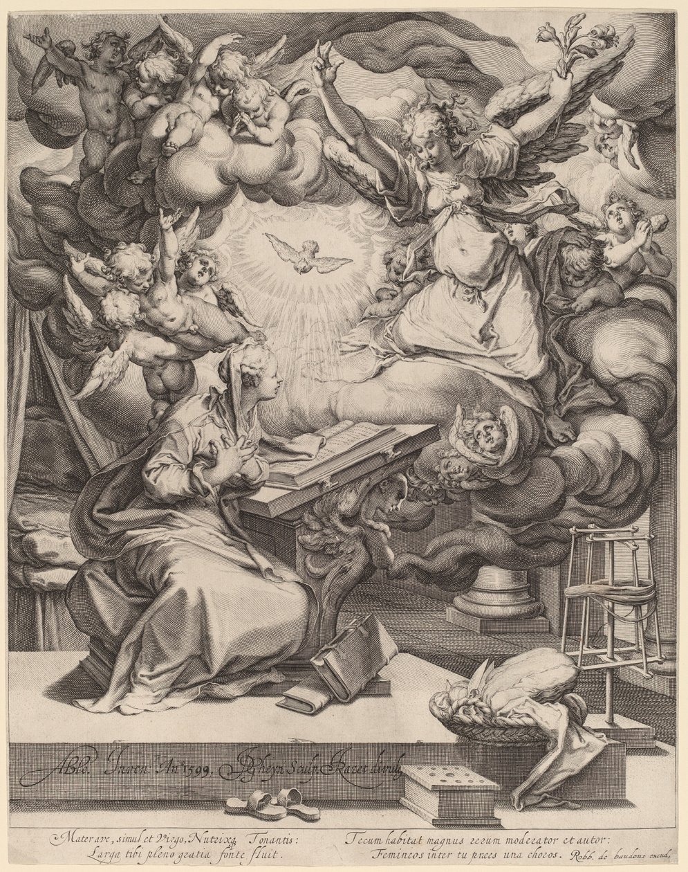 Zvěstování od Jacques de Gheyn II after Abraham Bloemaert