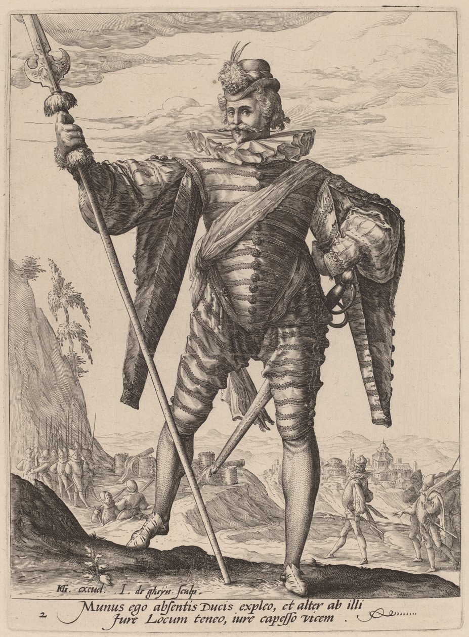 Podplukovník od Jacques de Gheyn II after Hendrik Goltzius