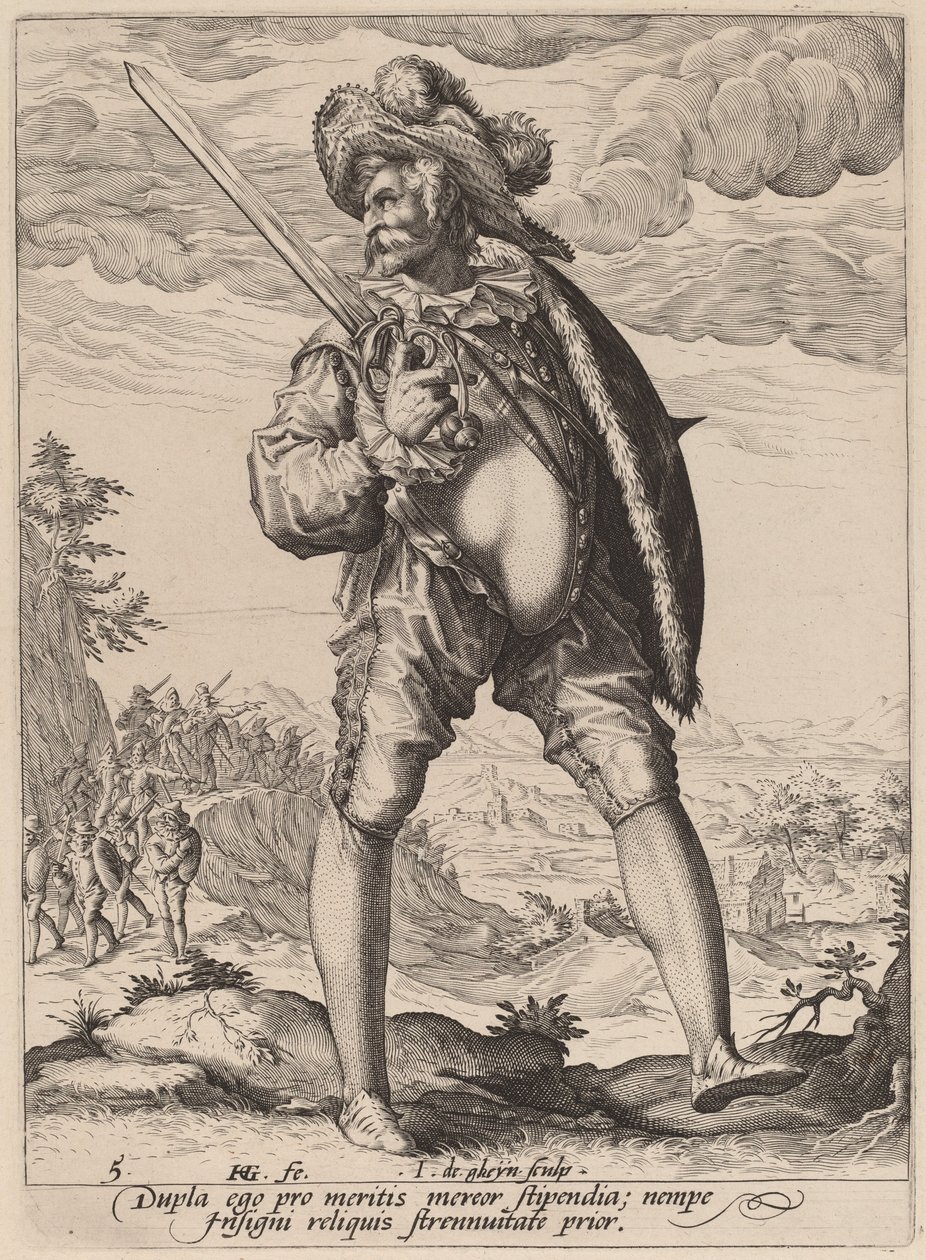 Standardní nosič od Jacques de Gheyn II after Hendrik Goltzius