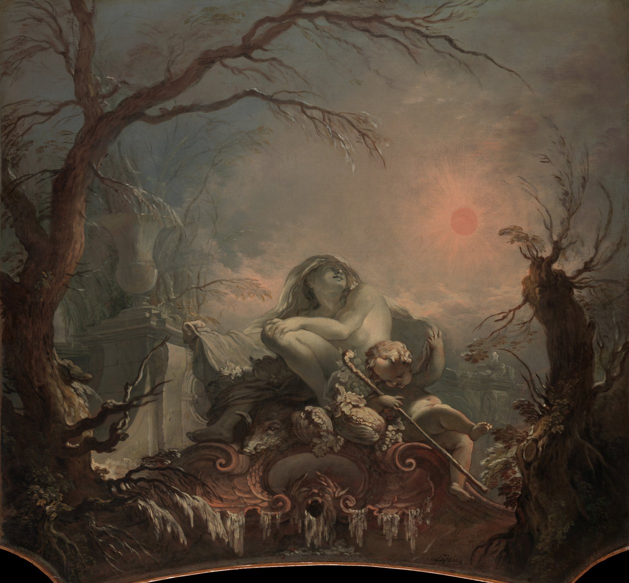 Alegorie zimy. od Jacques de Lajoue II