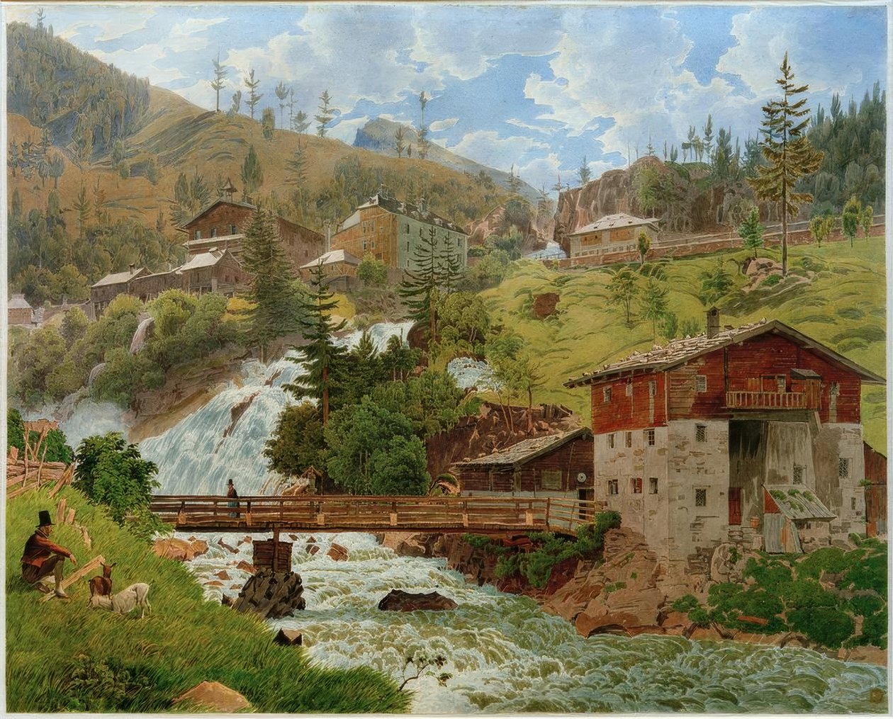 Pohled na Bad Gastein od Jakob Alt