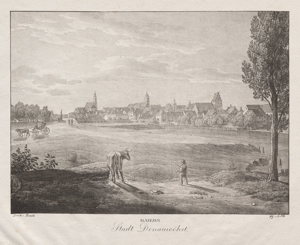 Bavorsko, město Donauworth od Jakob Alt