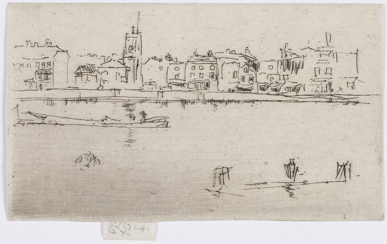 Chelsea (Památník) 1887 (lept na papíře) od James Abbott McNeill Whistler