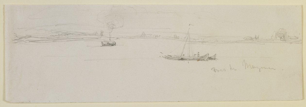 Poblíž Mayence, 1858 (tužka na bílém papíře) od James Abbott McNeill Whistler