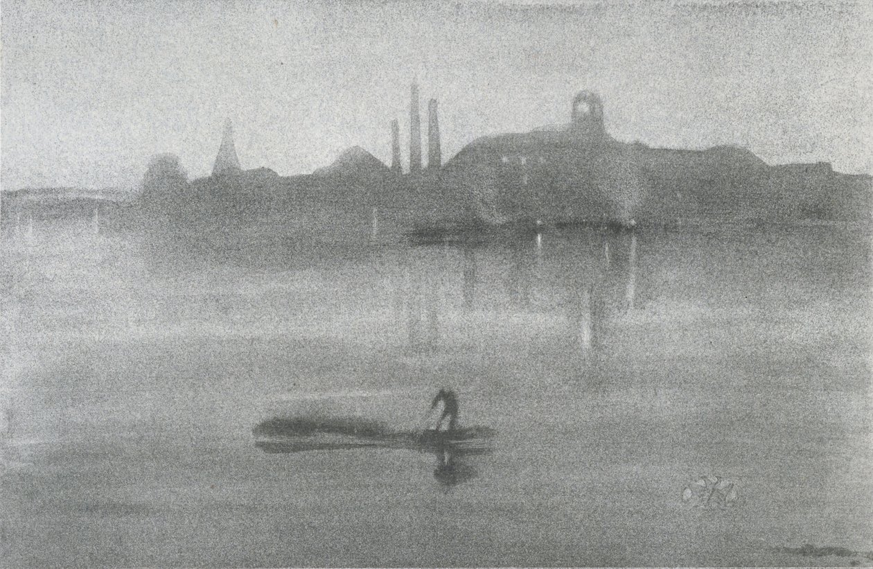 Nokturno: The River at Battersea, 1878 od James Abbott McNeill Whistler