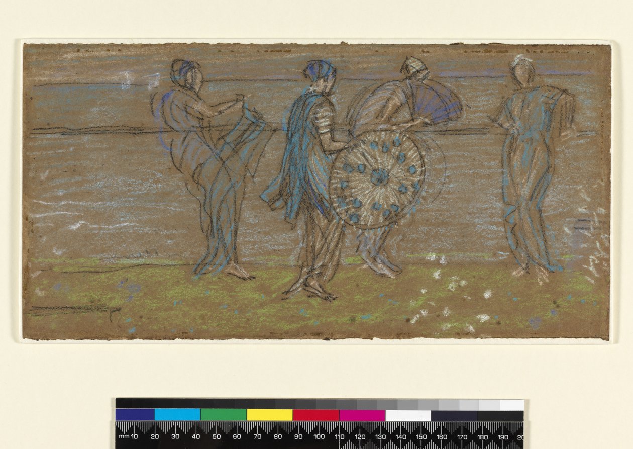 PD.187-1961 Moře, pláž a postavy (pastel na papíře) od James Abbott McNeill Whistler