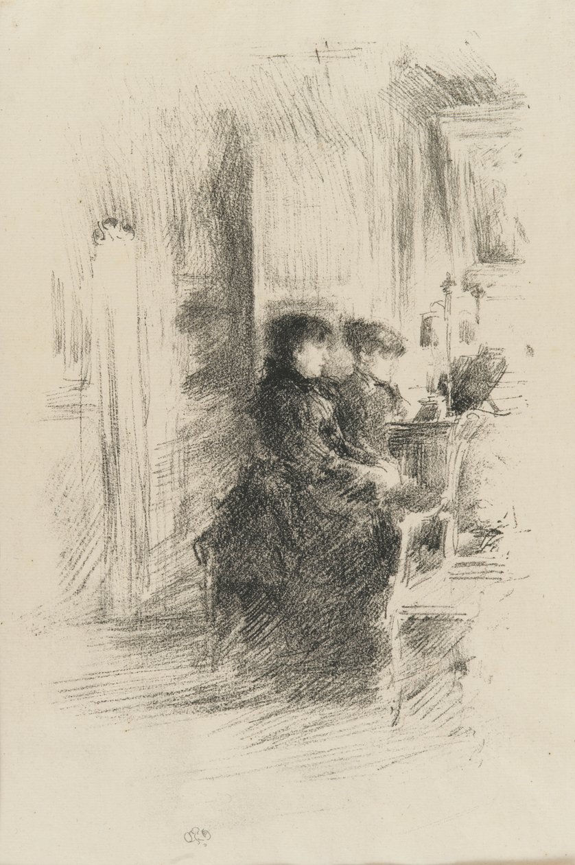 Duet (litografie na papíře) od James Abbott McNeill Whistler