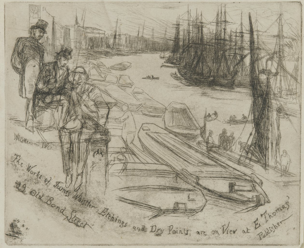The Little Pool, 1861 (lept na papíře) od James Abbott McNeill Whistler