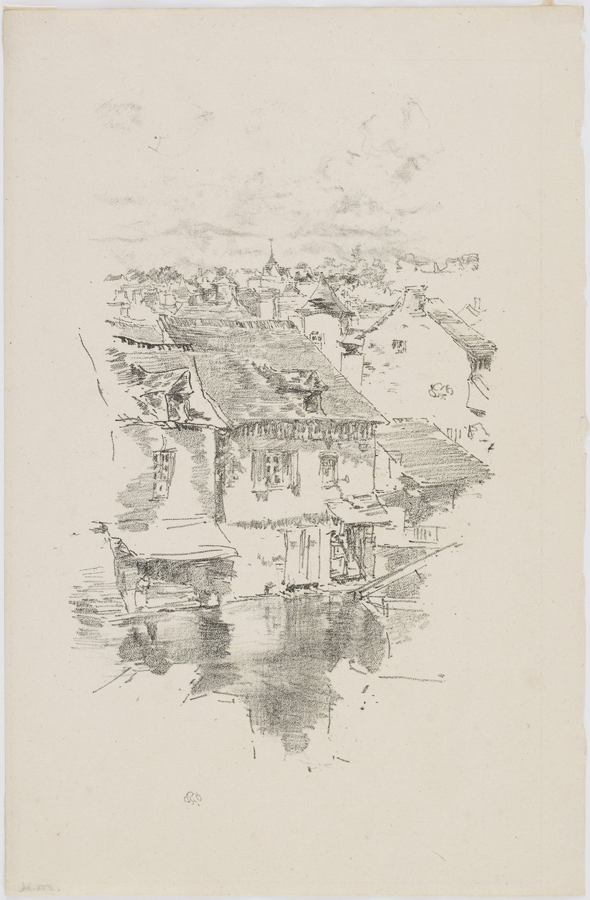 Vitre: The Canal, 1893 (litho na papíře) od James Abbott McNeill Whistler