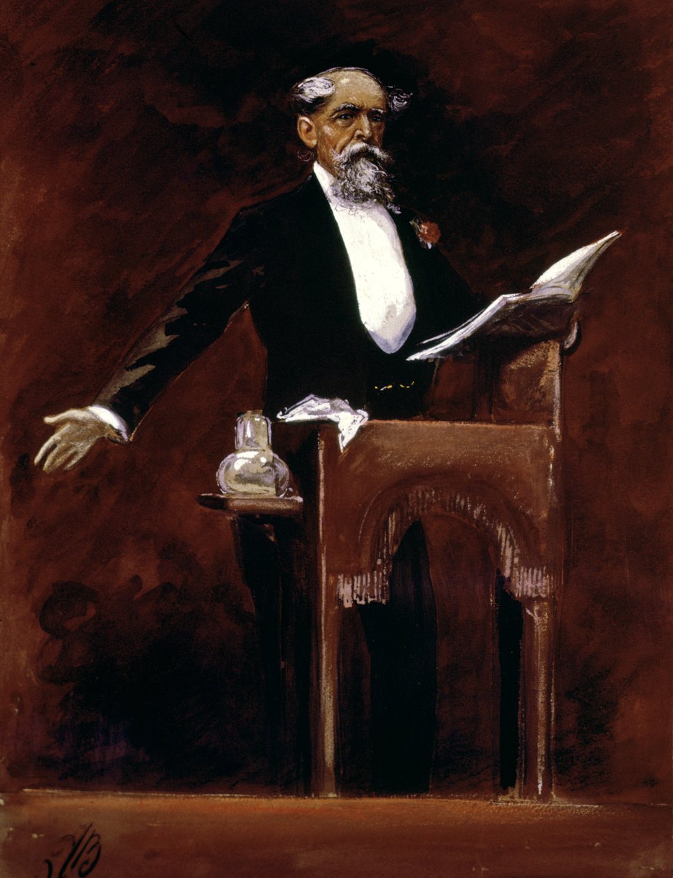 Charles Dickens (1812-70) od James Bacon